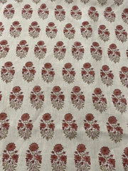 Linen fabric, Fabric by yard, Hand printed fabric, Block Print Fabric, Indian Fabric